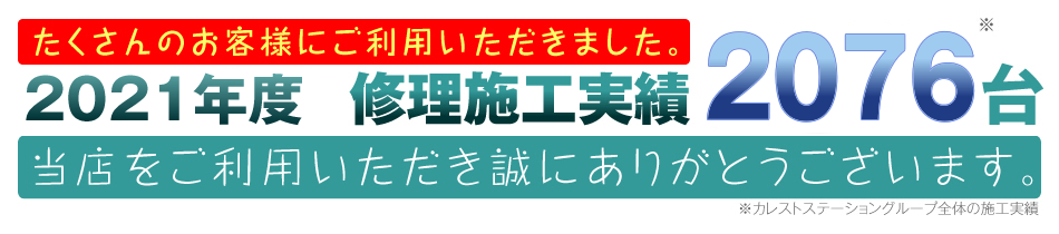 2021年度　修理成功実績／2076台